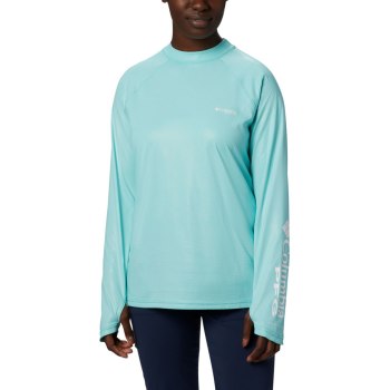 Dámské Mikiny Columbia PFG Tidal Deflector Zero Mock Long Sleeve Blankyt NPDTZX496